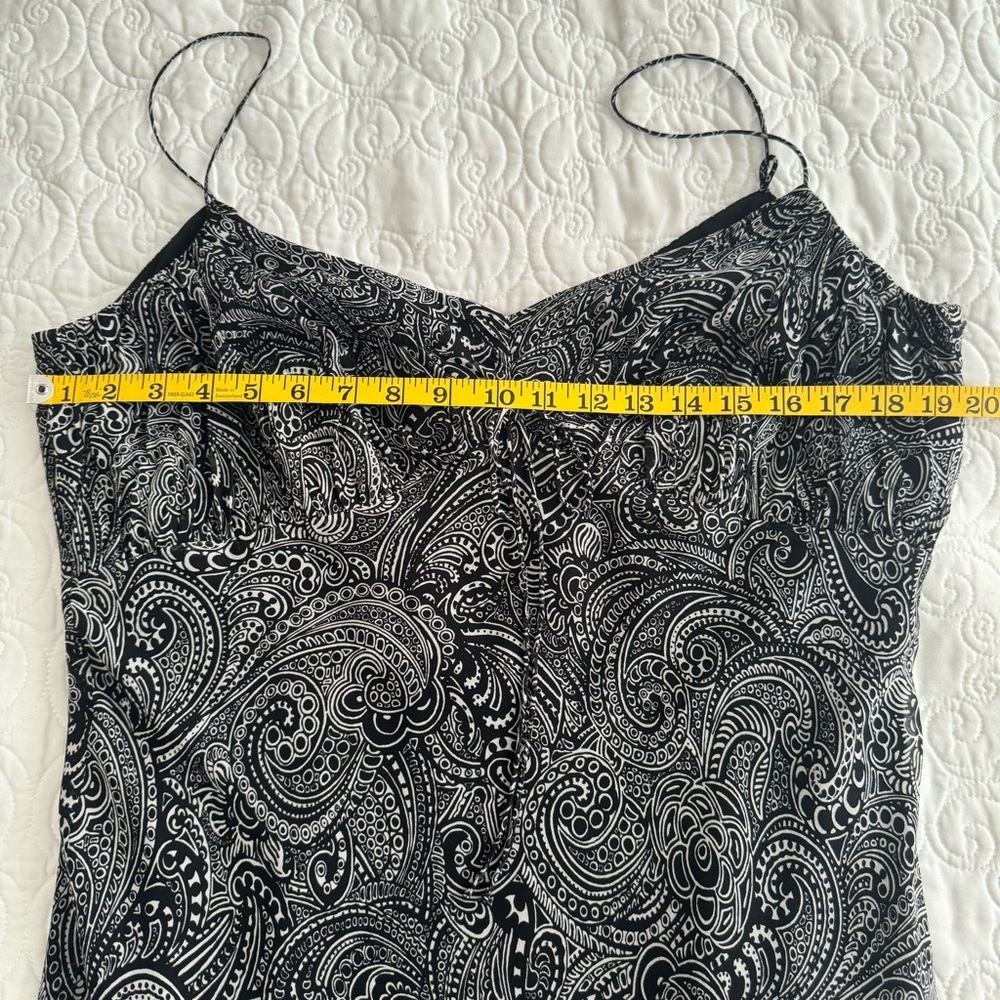 Ann Taylor Y2K Paisley Silk Strappy Slip Dress Size 16 - Picture 10 of 12